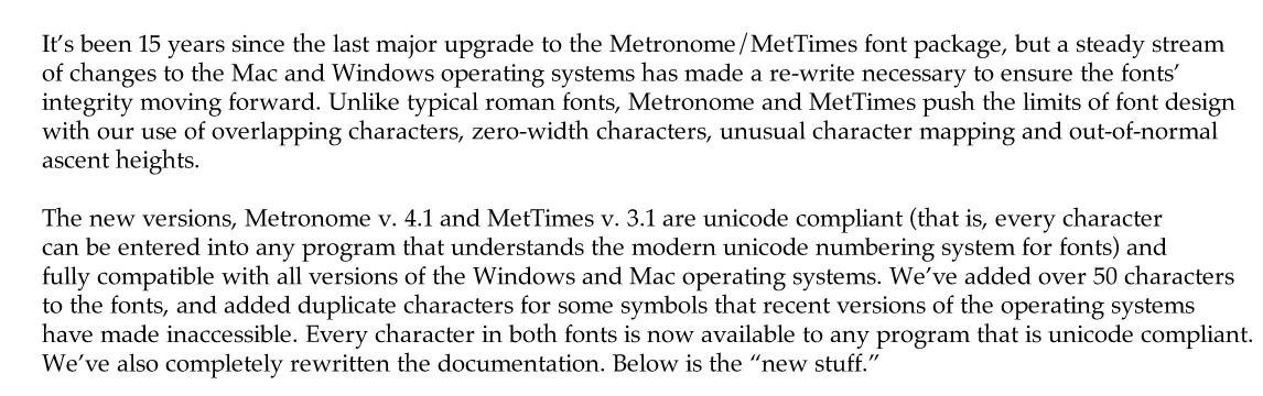 Met upgrade introduction